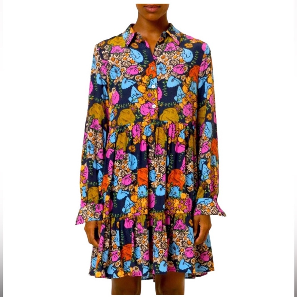 FRNCH 🩷 Floral Button-Up Mini Dress